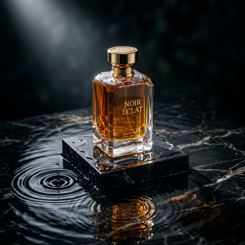 Cosmetic perfume AI product photo